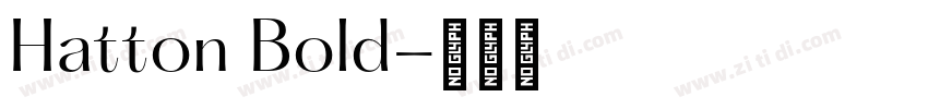 Hatton Bold字体转换